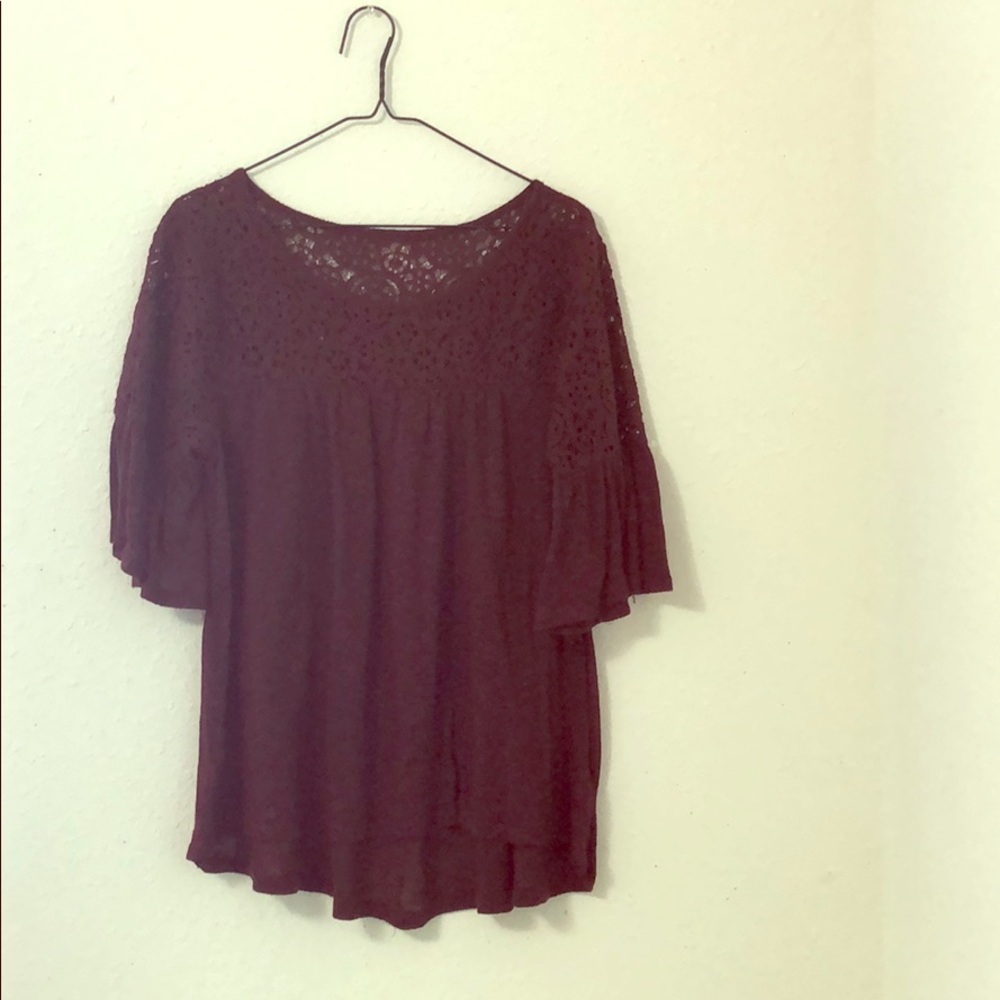 Red Lacey Blouse